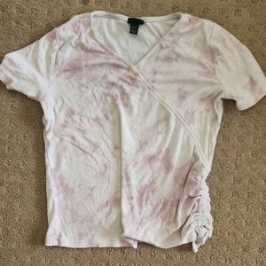 Girls Large Art Class Purple Tye Dye Shirt